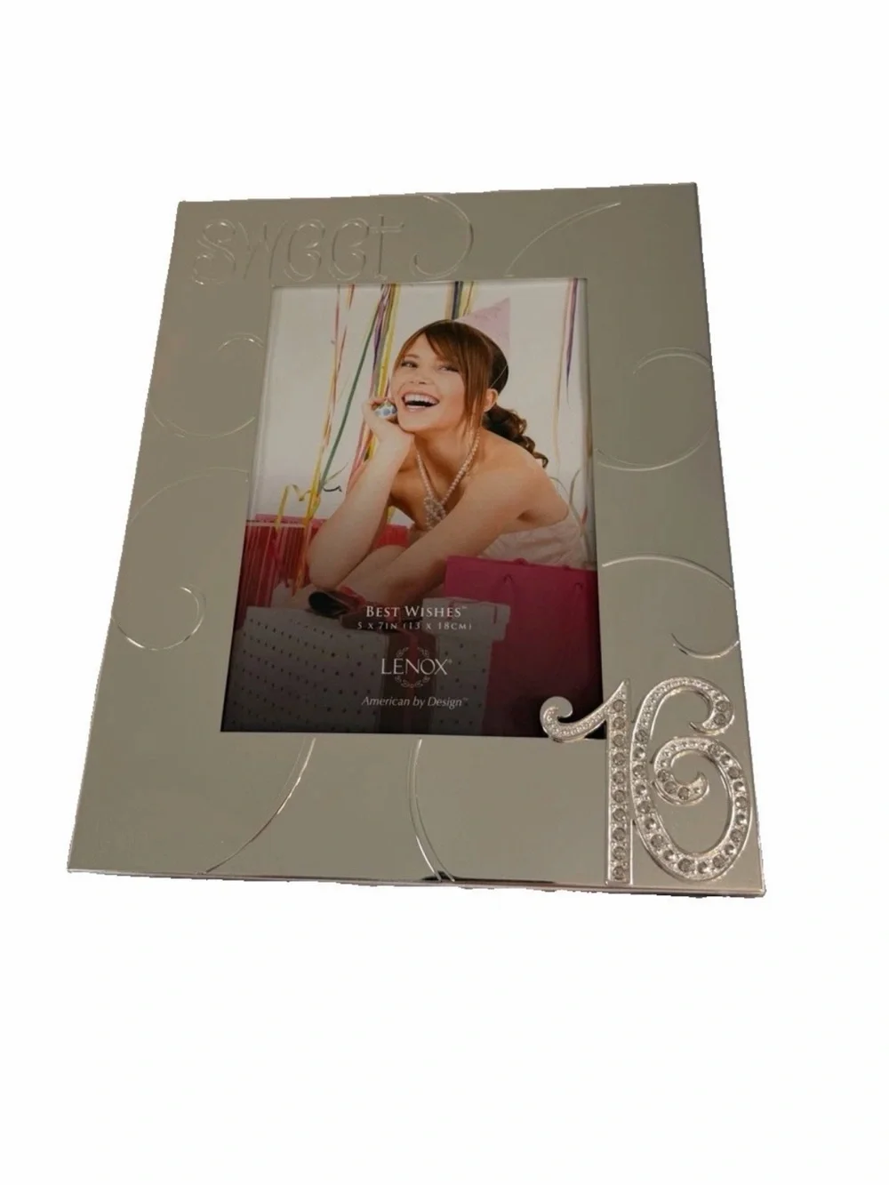 Lenox Silver-tone '16' Embellished Picture Frame